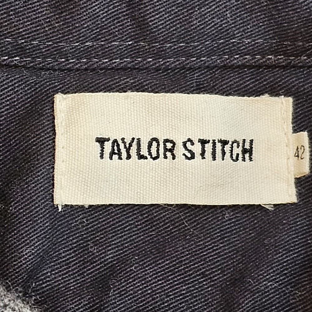 Taylor Stitch Service Shirt Men's Button-up 100% Wool Moss Melange Pocket 42 - Picture 4 of 10
